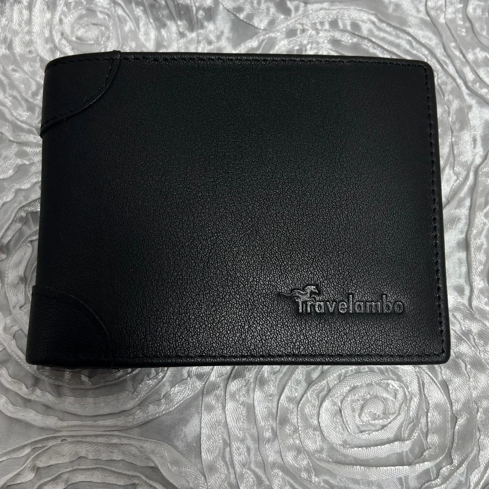 Travelambo RFID Black Leather Wallet